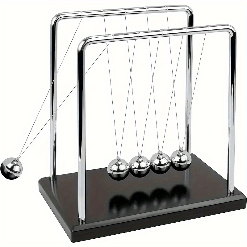 Newton Cradle Large - Modern Newton Cradle Metal Balance Balls
