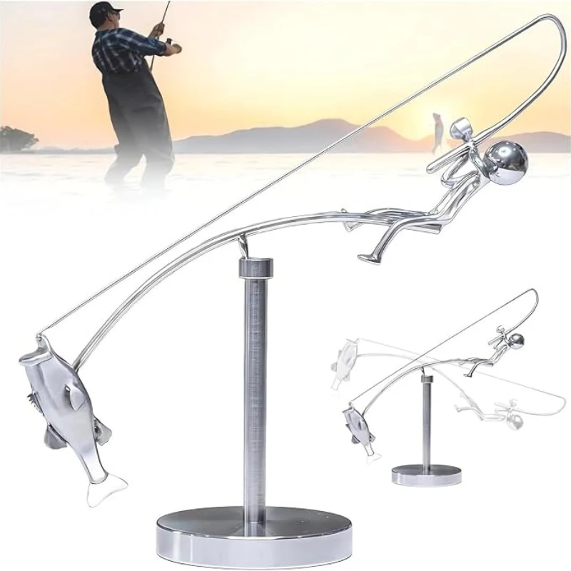 Newton Cradle Large - Metal Balance Sculpture Large Metal Kinetic