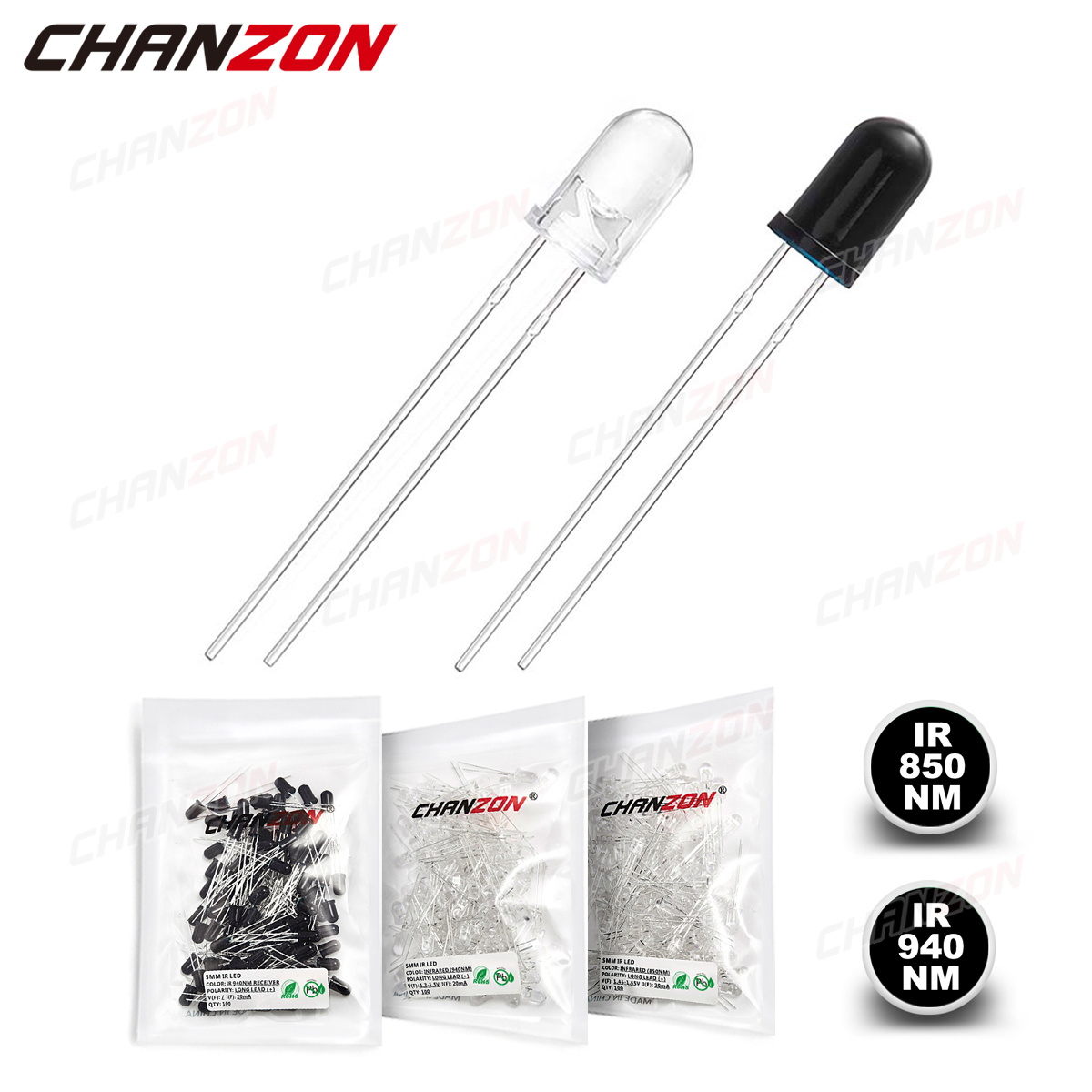 100Pcs 3mm 5mm IR LED Diode Tr - огляд і ціна Science And Hobby Photos