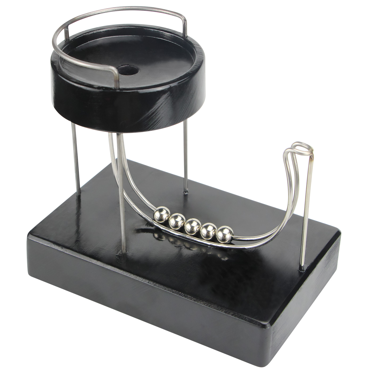 Black Charged Perpetual Plasti - огляд і ціна Newton Cradle Large